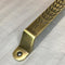Arc Shape Hexagonal Pattern Metal Silver Tone Door/Cupboard Pull