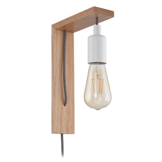 Wall Mounted Natural Wooden Hanging Light For Home Decor By Miza