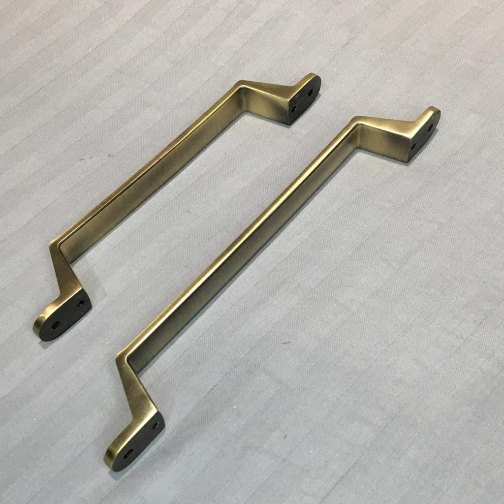 Arc Shape Hexagonal Pattern Metal Silver Tone Door/Cupboard Pull