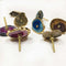 Assorted Agate Stone Cabinet Knobs With  Electro Plating 1Pc