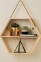 Geometric/Hexagonal Handmade Shelf ( With Complementary Coaster ) By Miza