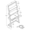 Ladder New White Work From Home Study Table By Miza