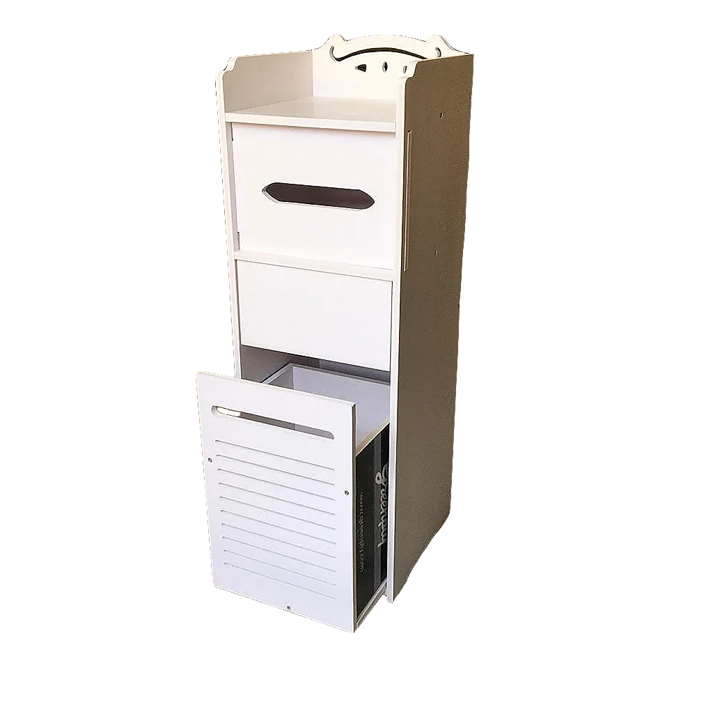 Modern Bathroom 3 FT Furniture PVC Board Bathroom Storage Cabinet with Drawers By Miza