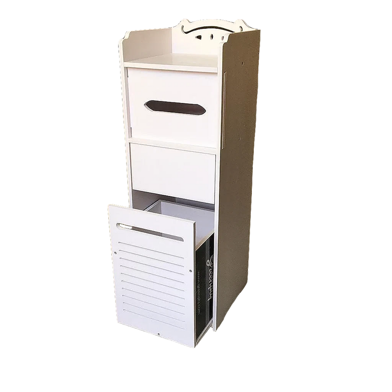 Modern Bathroom 3 FT Furniture PVC Board Bathroom Storage Cabinet with Drawers By Miza