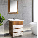 Dominant Brown With Bubble Print Washbasin Vanity Cabinet With Mirror ( Model - 7002 ) By TGK