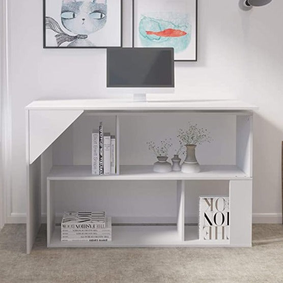 Folding Rotating L - Shaped Corner Desk/Computer Table For Office & Home By Miza