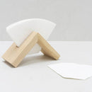 Wooden Pyramid Shape Tissue/Coasters/Napkin Stand/Holder ( With Complementary Coaster ) By Miza