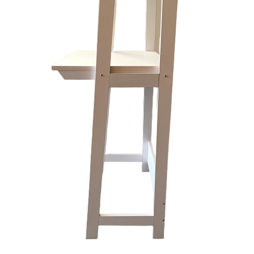 Ladder White Work From Home Study Table With COMPLIMENTARY Butterfly Handles By Miza