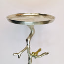 Aluminium Welling Demilune Side Table In Tree Branch and Bird Design By Fita