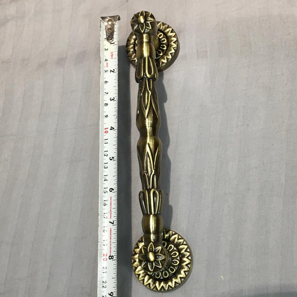 Round Curved Stylish Door Handles For Home In Antique Brass Nickel (With Screw) By DH