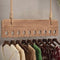 Ceiling Rope Hanging Wooden Clothes Hanger Rack By Miza