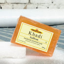 Khadi India ( Pack Of 3 ) Bathing Bar Saffron/Basil/Rose Water Soap