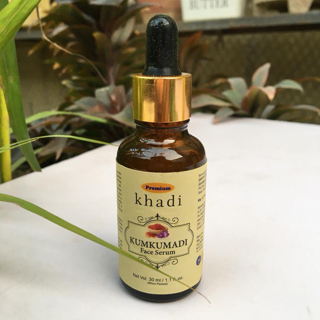 Khadi India Kumkumadi Face Serum for Natural Glowing Beauty 30ml