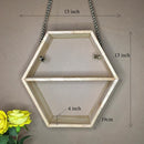 Geometric/Hexagonal Handmade Shelf ( With Complementary Coaster ) By Miza