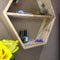 Geometric/Hexagonal Handmade Shelf ( With Complementary Coaster ) By Miza