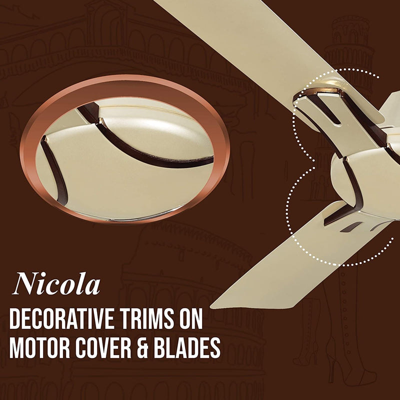 Havells Nicola High Speed with 850 RPM (Gold Mist Copper) Small Ceiling Fan - 1 PC