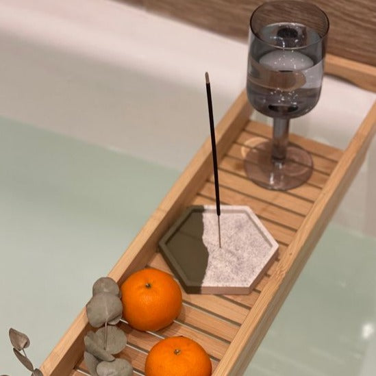 Bathtub Caddy Tray Wine/Candle/Multipurpose Holder For Bathroom By Miza