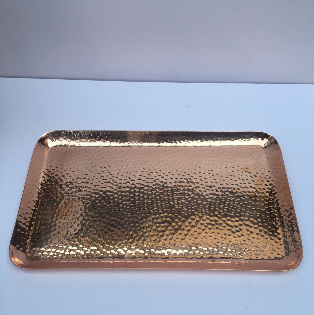 Decorative Copper Hammered Platters MK - 1 PC