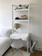 Ladder White Work From Home Study Table With COMPLIMENTARY Caddy By Miza