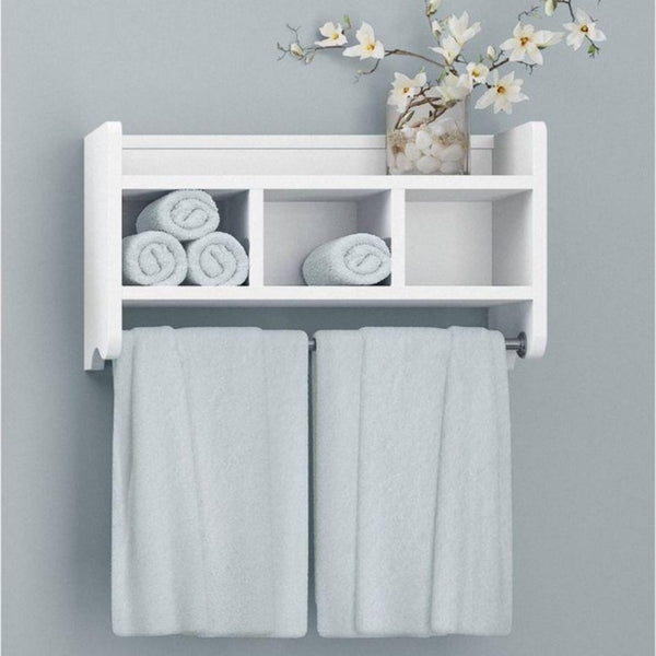 PVC Handmade Bathroom Towel Rack | Towel Holder With Free Soap Dish By Miza