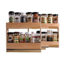 Sliding Kitchen Wooden Spice/Condiment Rack One Slide With 28 Bottles By Miza