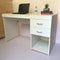 White Computer Desk Home/Office Storage Utility Table By Miza