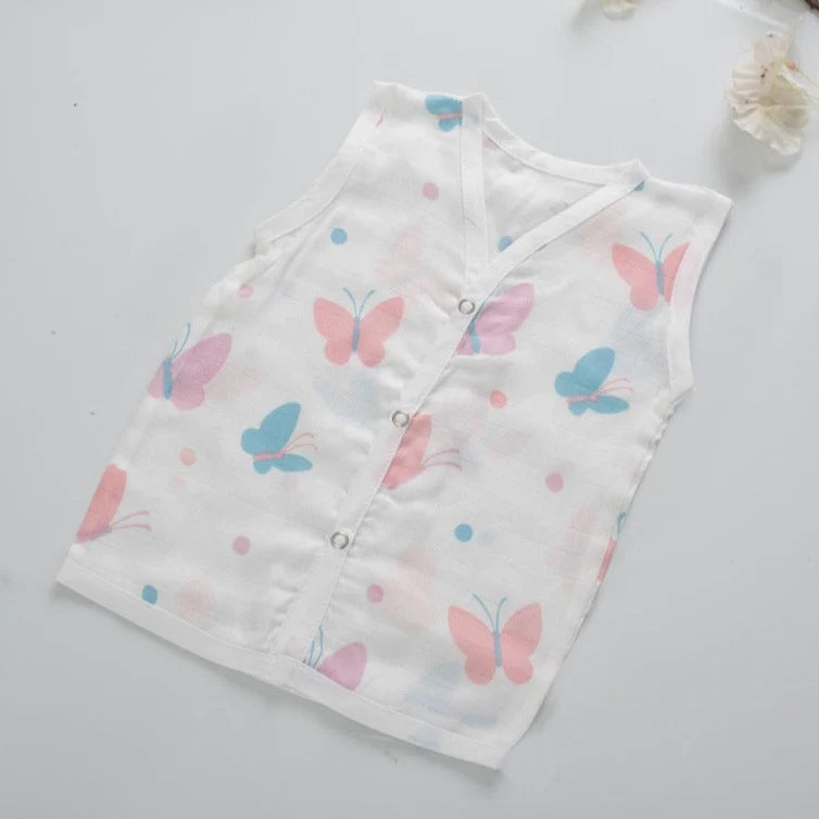 Jabla/Vest Button Type Muslin Cloth For Baby Multi Printed Pack Of 5 By MM