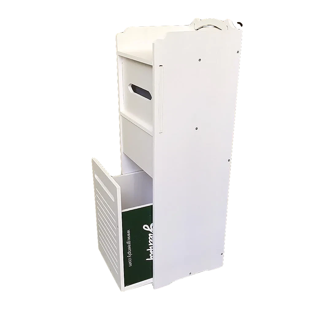 Modern Bathroom 3 FT Furniture PVC Board Bathroom Storage Cabinet with Drawers By Miza