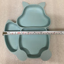 Cat Design Eco-Friendly Baby Silicone Bibs Dinner Plate/Feeding Set By CN