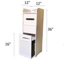 Modern Bathroom 3 FT Furniture PVC Board Bathroom Storage Cabinet with Drawers With Free Soap Dish By Miza