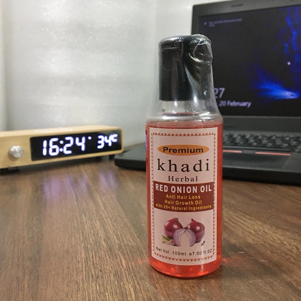 Khadi Herbal Red Onion Oil For Hair Growth Anti Hair Fall Pack Of 1
