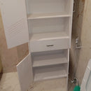 Toilet PVC Corner Storage Long Vanity Bathroom Cabinet With Free Soap Dish By Miza