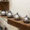 Fruits & Nut Bowl / Butter Dish / Serving Dish/Candy Pot In Stainless Steel With Lid Set Of 4 By INDI