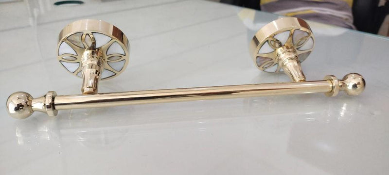 Gold/Silver Plated Brass Towel Holder For Bathroom Accessories (With Screw)