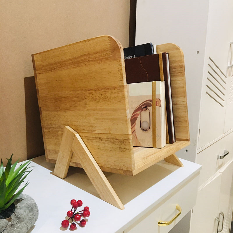 Tabletop Book Rack Wooden Organizer By Miza – PeelOrange.com