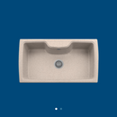 Nirali Corex Quartz Single Bowl Kitchen Sink in Onyx Finish Without Drainboard + PVC Plumbing Connector - peelOrange.com