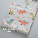 Little Dino Random Printed Muslin Swaddle Blanket For Baby By MM - 1 Pc