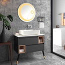 Optra & Zara Butter Nut Dark Brown Vanity For Bathroom By TGF