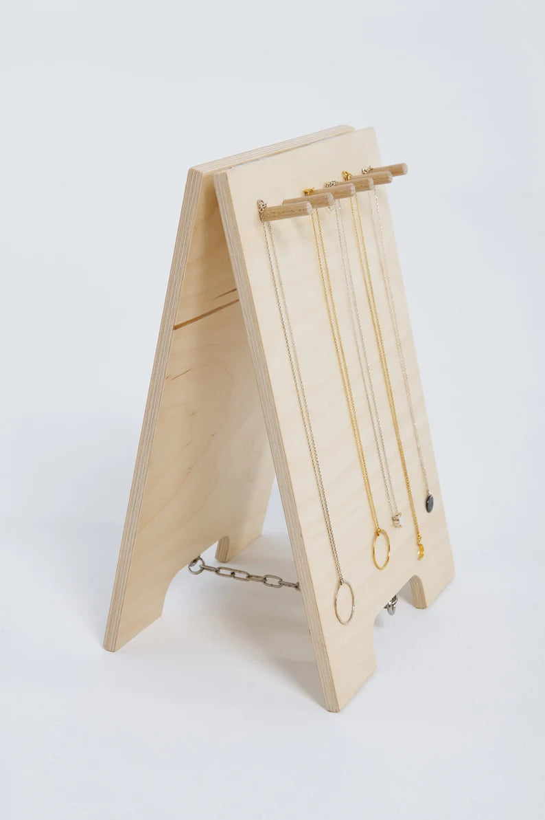 Wooden Board Necklace/Chains/Pendant/Bracelets/Anklets Wooden Stand By Miza