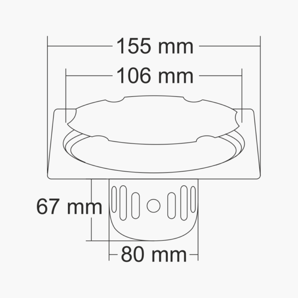 Nirali Cornel Anti Cockroach 4 Piece Set Floor Drain Jali Cover With Hole For Bathroom In SS 304