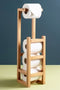 Stylish Wooden Toilet Paper Holder Rack ( With Complementary Coaster ) By Miza