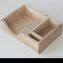 Wooden Tissue & Napkin Holder With Salt Pepper Sprinkler Organizer ( With Complementary Coaster ) By Miza