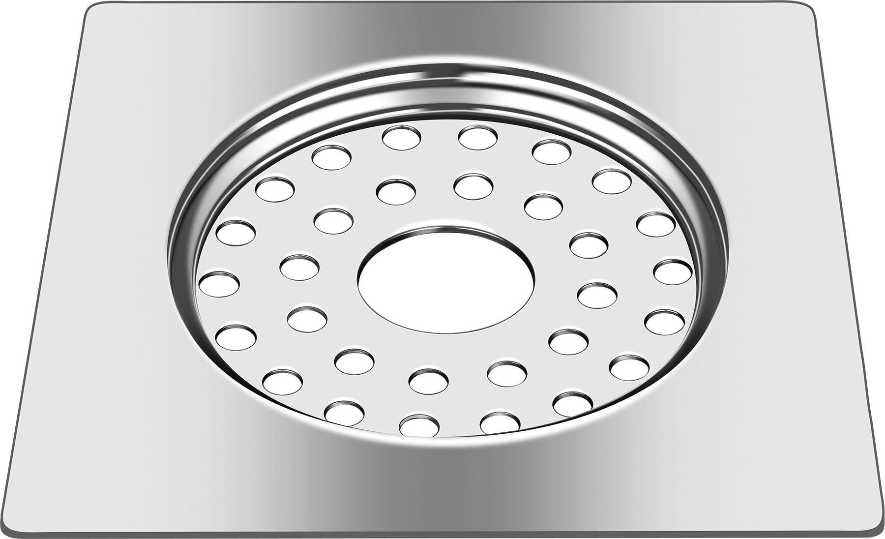 Nirali Elisa Floor Drain Glossy & Satin Finish Stainless Steel in 304 Grade - peelOrange.com