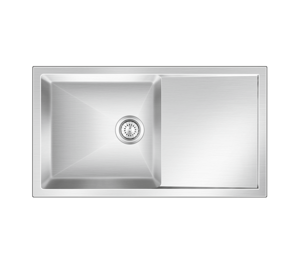 Nirali Eva Premium Quality Kitchen Sink in Stainless Steel 304 Grade + PVC Plumbing Connector - peelOrange.com