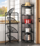 Modern Kitchen Metal Corner Triangle Storage Kitchen Trolley