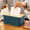 Removable Plastic Tissue Box with Bamboo Wooden Cover Home Tissue Container By CN