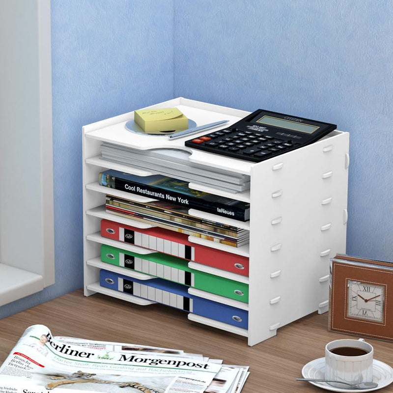 Best office filing rack In PVC board Rack (White) By Glitzz - peelOrange.com