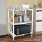 Carbon Steel Kitchen Shelf Floor Standing Multi-Layer Foldable Kitchen Rack Organizer