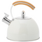 Stainless Steel Whistle Tea Kettle  Whistle Boiling Water Kettle For Induction & Gas Stove (Wood Handle) 2.5L