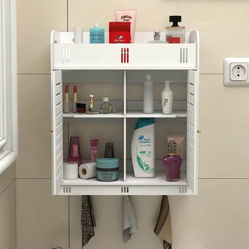 Wall Mounted PVC Bathroom [38] Storage Cabinet With By Miza